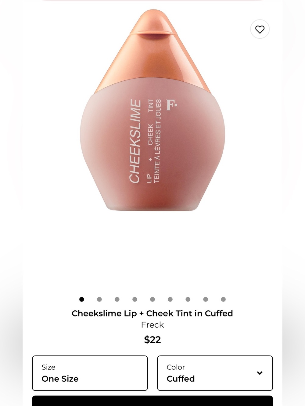 Freck beauty cheekslime lip + cheek tint in cuffed